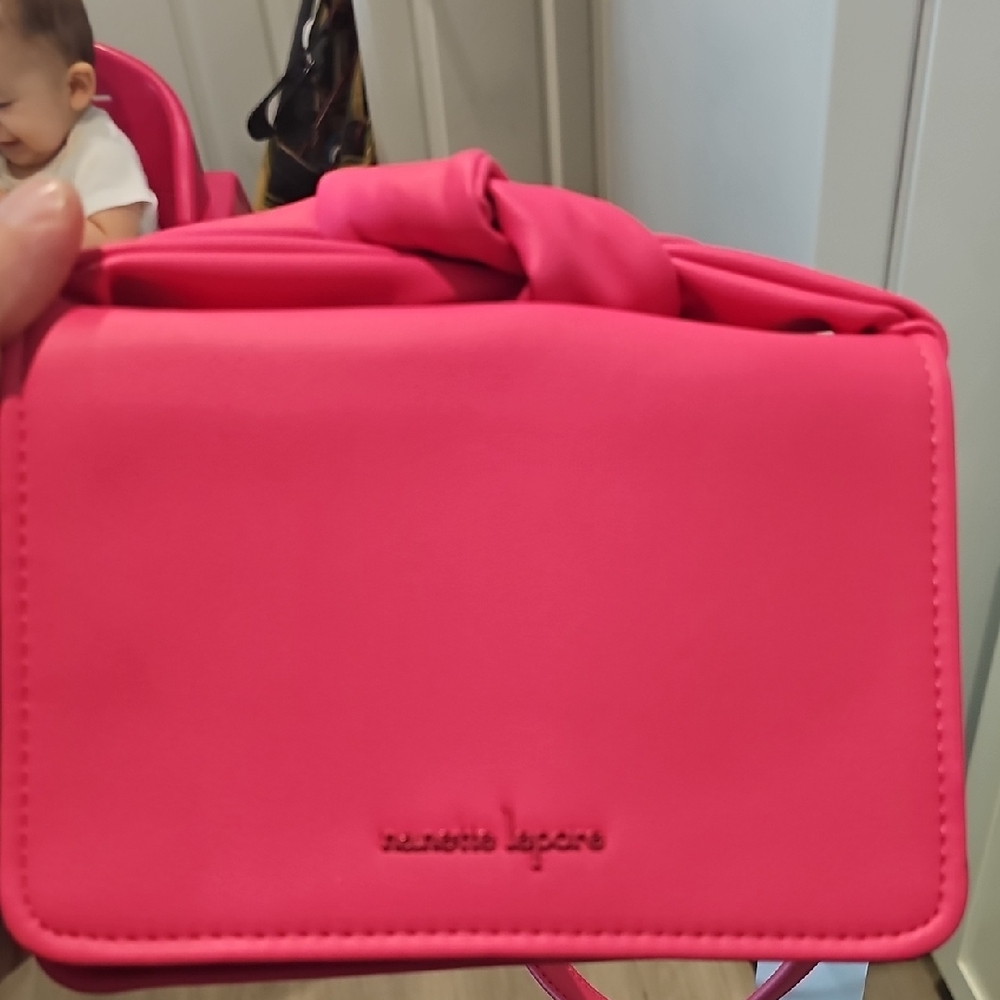 Nanette Lepore Pink Crossbody Bag with Glossy Finish